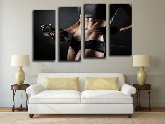 Модульная картина "Спортивная леди"