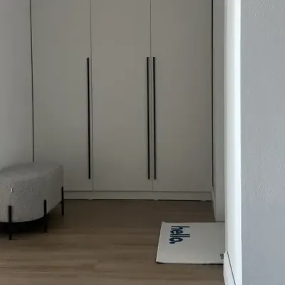 Коврик Hello придверный, белый
