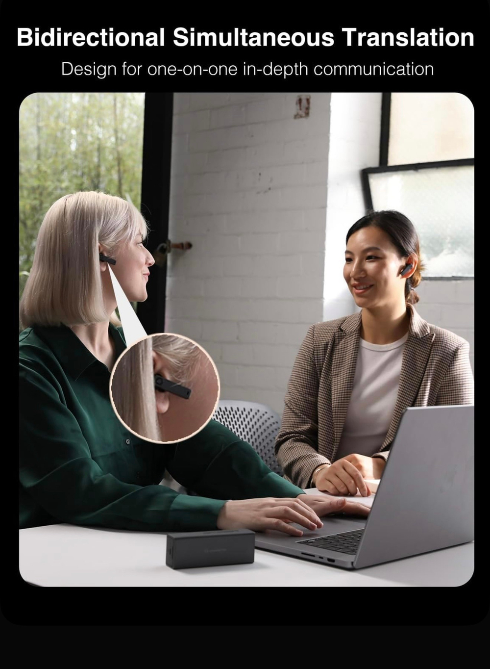 Наушники переводчики Timekettle X1 AI Interpreter Hub 2025 с переводом мультимедиа