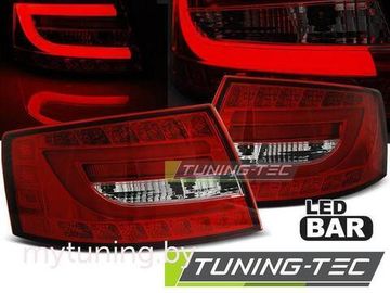 Задние фонари Audi A6 C6 red white led