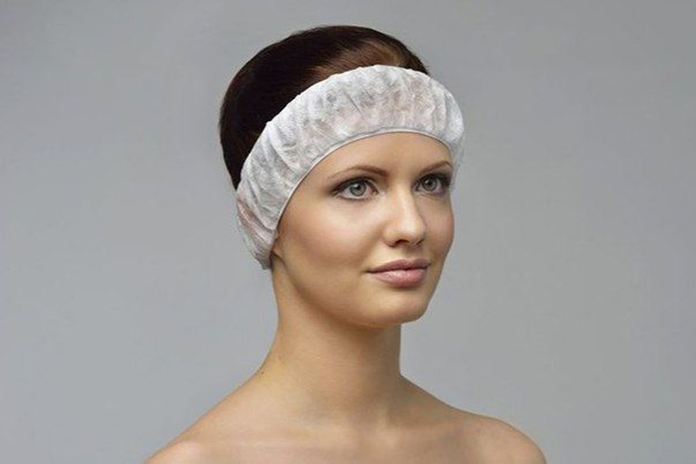 1-Touch Фиксатор для волос с двумя резинками, спанлейс, 10шт