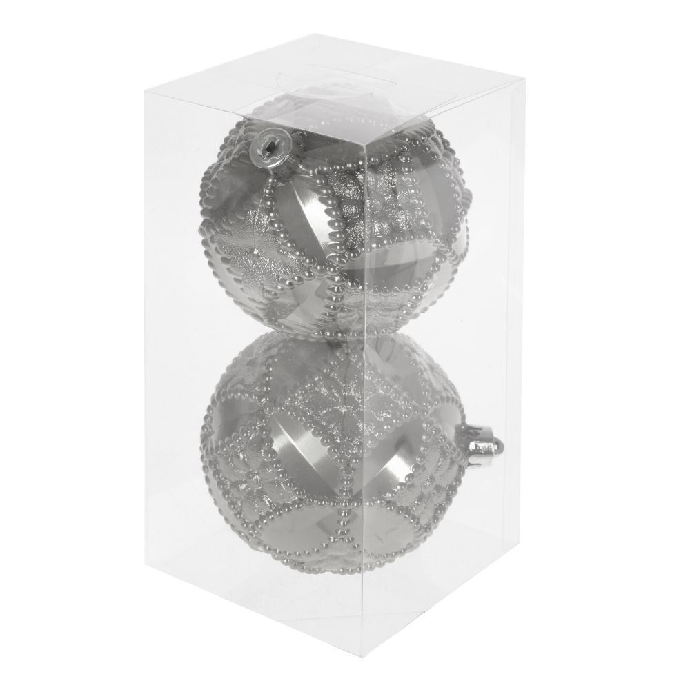 GAEM Набор из 2шт Украшение новогоднее Шар "Карнавальный дуэт", D 10 см, L20 W10 H10 см