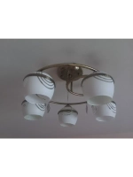 Люстра потолочная IDDY  E27*5*60W бронза белый