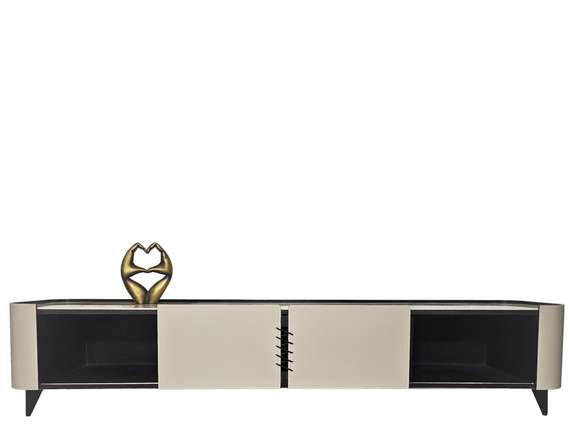 Тумба под ТВ 4190, 200х41 см, керамика Calacatta Borghini