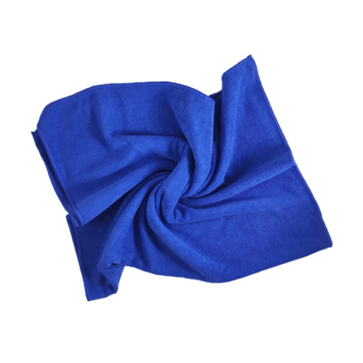 AuTech Полотенце оверлоченное 400гр/м2 для сушки авто 55*80см, синее