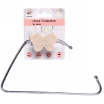 Держатель для полотенца с липким слоем Бабочка бежевый MH8042