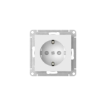 Atlas Design розетка с заземлением со шторками, 16А, механизм, быстрозажим. клем., Белый