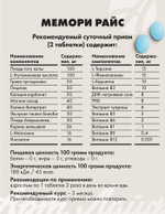 Мемори Райс, 90 табл Способствует улучшению памяти, внимания, а также повышению кровообращения в тканях головного мозга