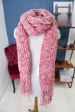 Шарф с бахромой длинный