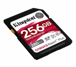 SDXC 256GB Kingston Canvas React Plus V60 UHS-II Class U3 150/280Mb/s