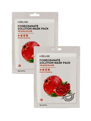 Тканевая маска с гранатом LEBELAGE Pomegranate Solution Mask