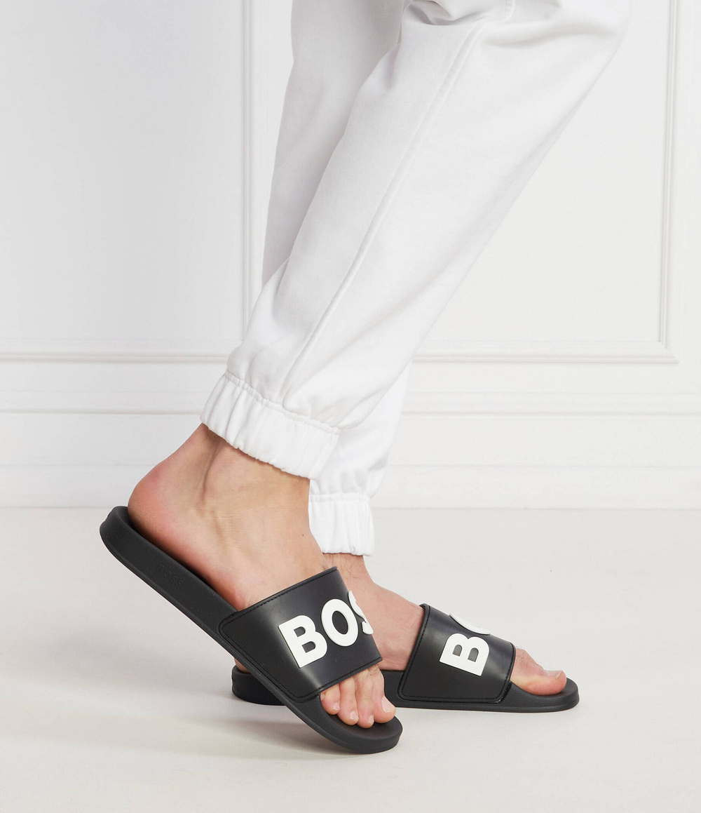 Шлепанцы KIRK_SLID_RBLG_N BOSS BLACK - черный(50498241)