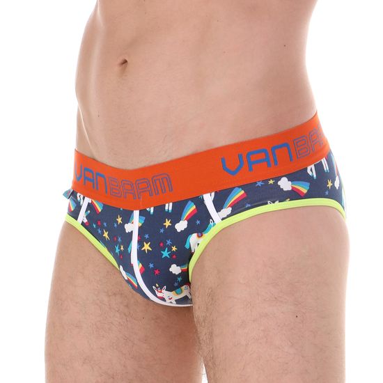 Трусы мужские джоки синие с принтом Van Baam 45140