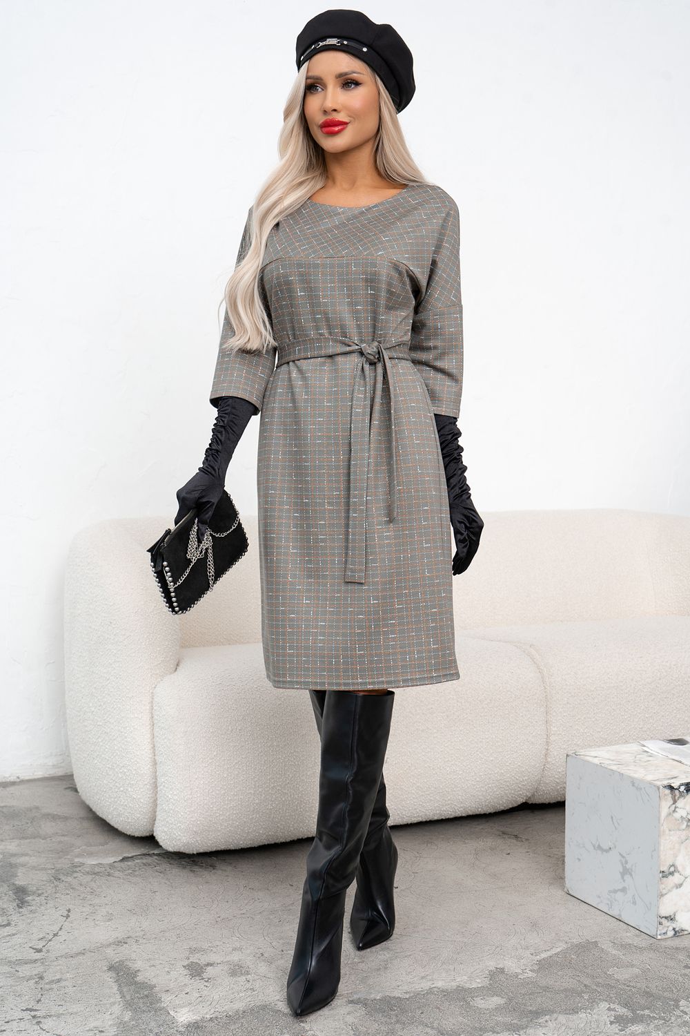 Платье Вики (оливковый)-52р-р Р11-1226/2 Nikol