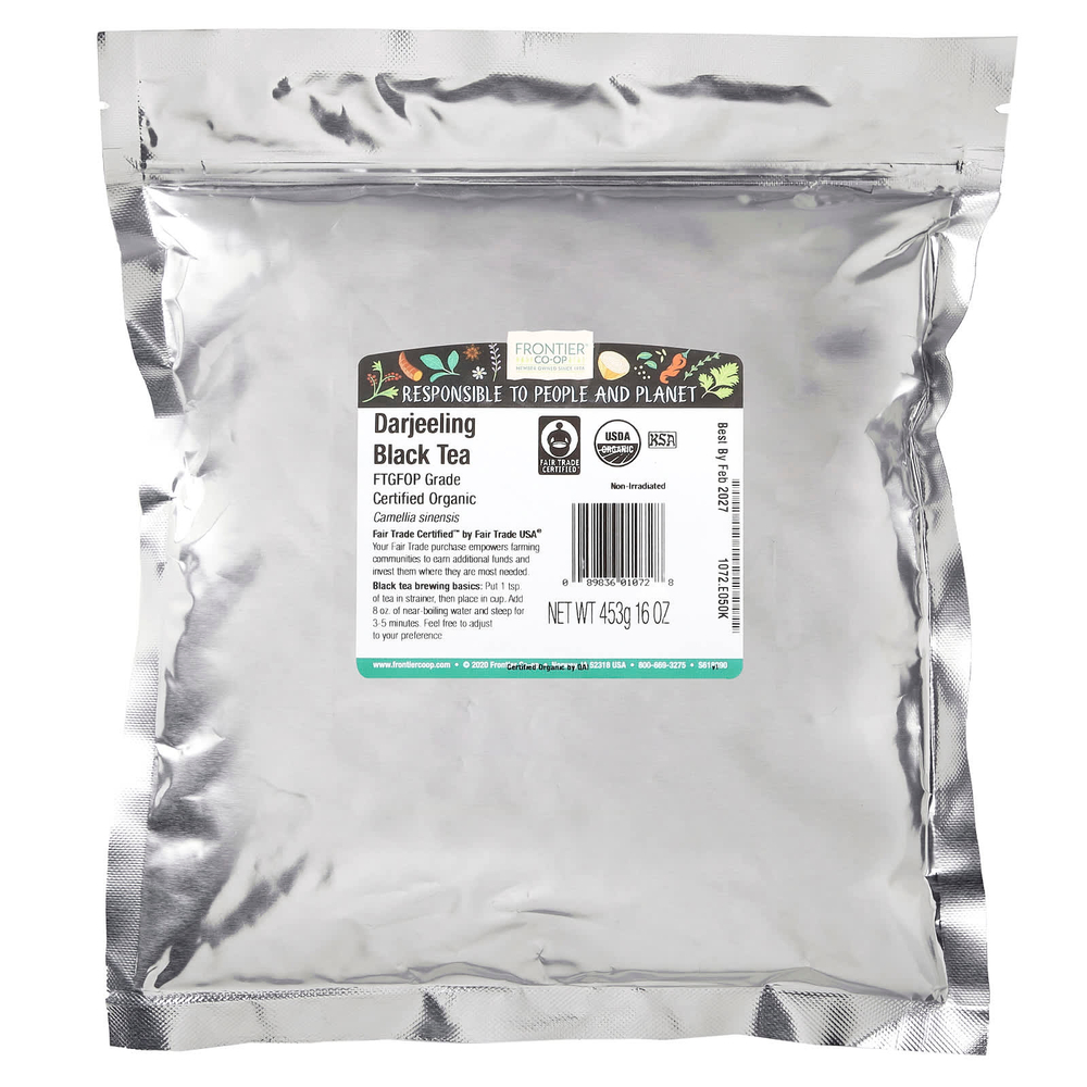 Frontier Co-op, органический черный чай Дарджилинг, 453 г (16 унций)