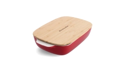 KitchenAid Керамическое блюдо 33x19,5x7,5 см + крышка Империя красный EAN 4894871028647
