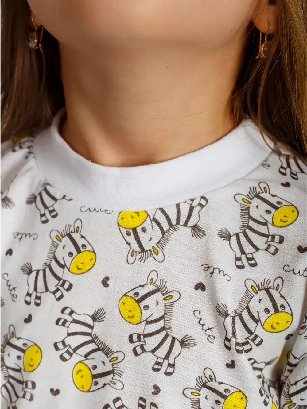 Пижама детская с зебрами