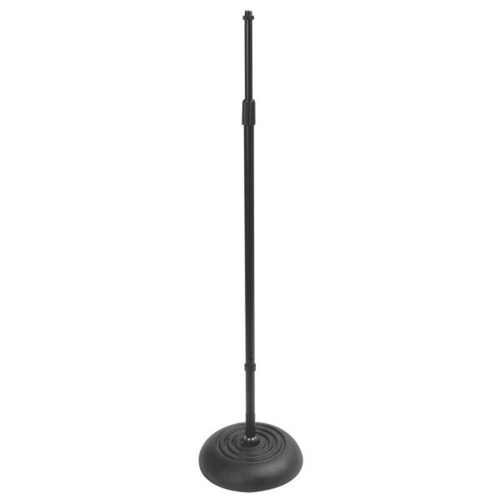 ONSTAGE MS7201QTR - микрофонная стойка, прямая, круглое основание, регулируемая высота, черная.