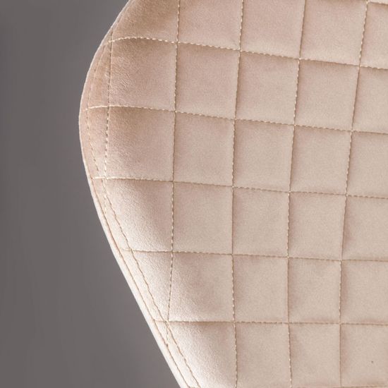 Стул полубарный Douglas, бархат бежевый