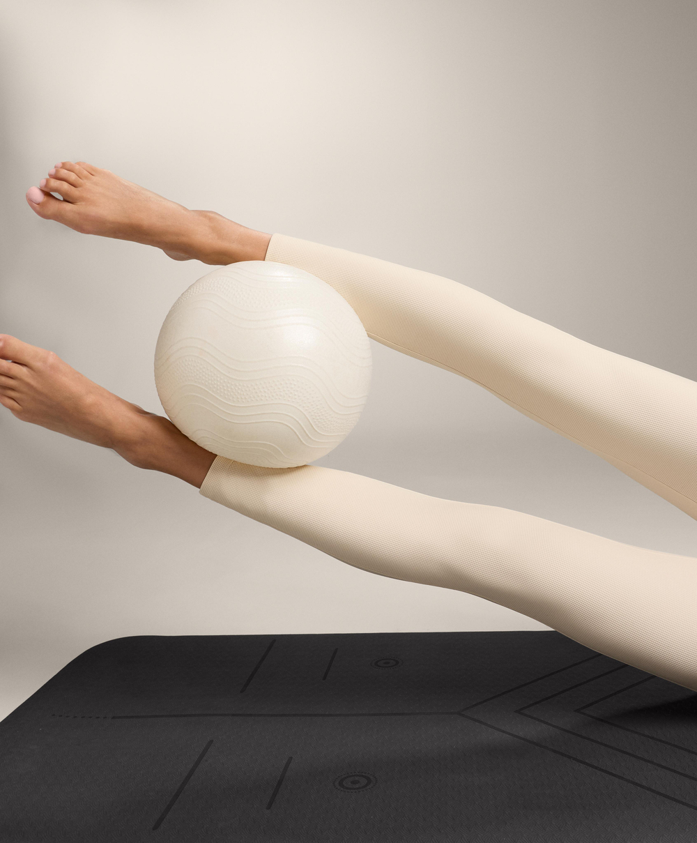 OYSHO Легинсы с высокой посадкой и вафельной текстурой 65 см, экрю