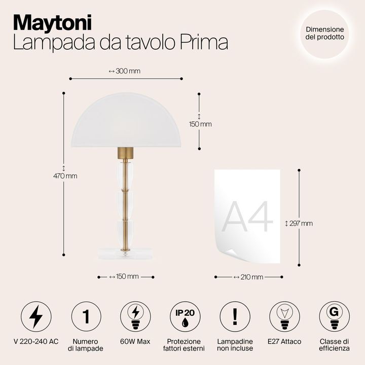 Настольная лампа Maytoni Prima Z034TL-01BZ