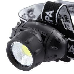 Фонарь налобный светодиодный ЭРА GB-410 на батарейках 3хААА, 3 режима, черный, IP44 | Налобные фонари