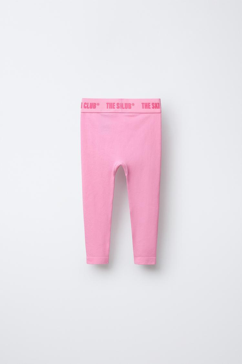 ZARA ТЕРМОЛЕГИНСЫ В РУБЧИК С РЕЛЬЕФНОЙ НАДПИСЬЮ, РОЗОВЫЙ