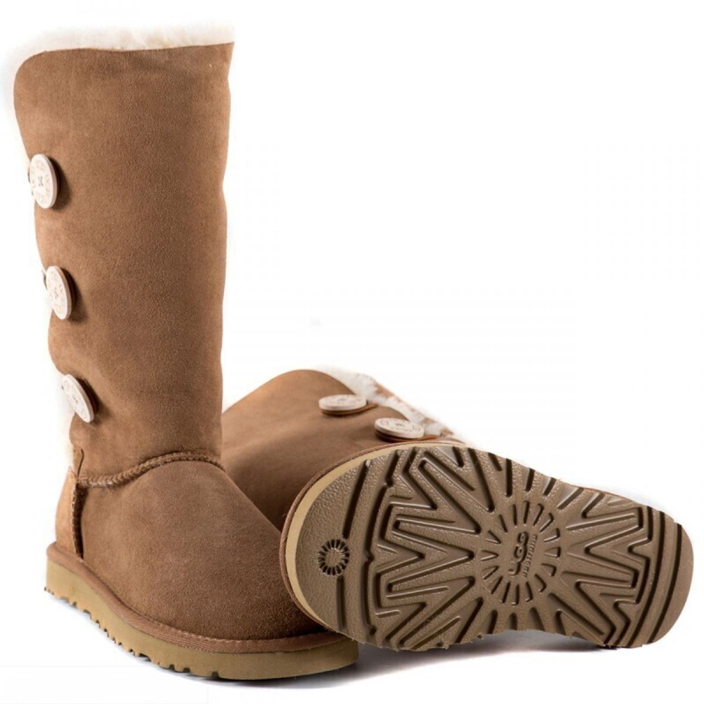 Угги Bailey Button Triplet Chestnut