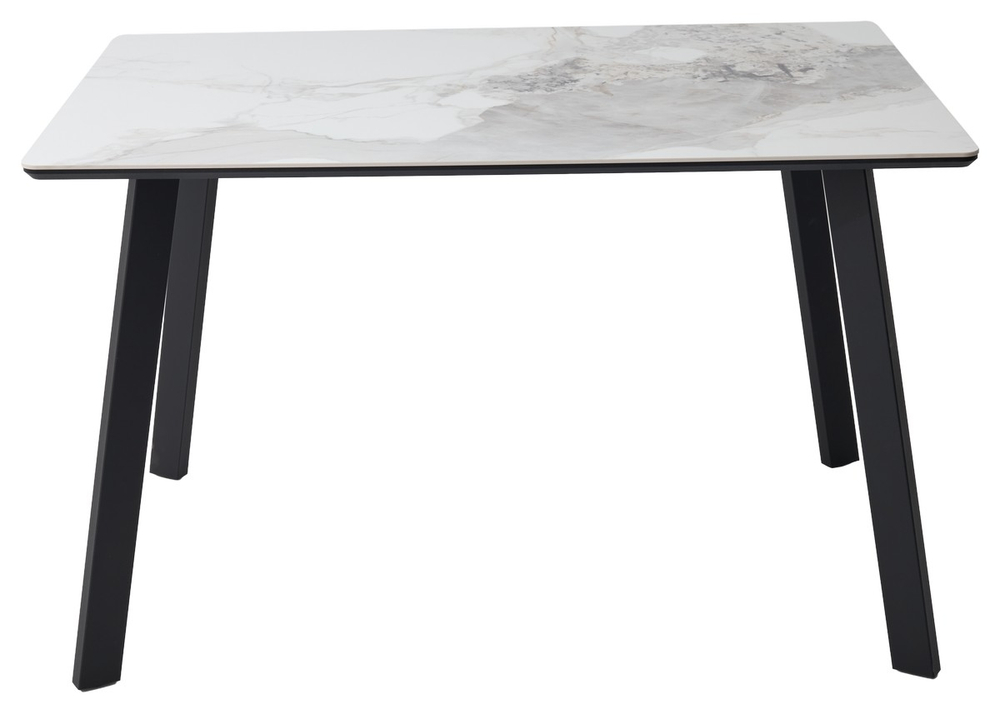 Стол ТИК ТАК 120 PANDORA LIGHT, керамика / Черный каркас М-City