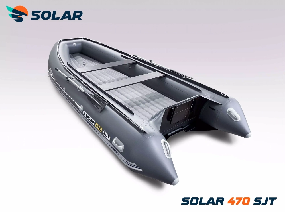 Лодка надувная моторная solar-470 super jet tunnel