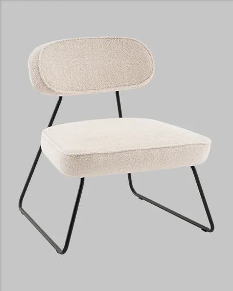 Лаунж-кресло Take, бежевое букле