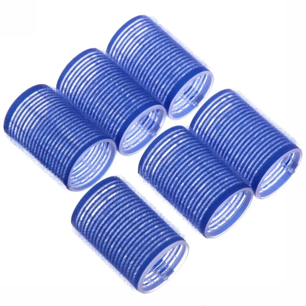 Бигуди липучки, 6шт., однотонные, цвет микс, d-4см