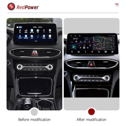 Магнитола для Hyundai Santa Fe 4 2018-2021 - Redpower 85410XLB монитор 12.3" QLED в стиле BMW, Android 14, CarPlay, 4G SIM-слот