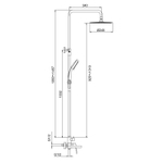Душевая система 35к G2499-30 GAPPO нерж. сталь , лейка "Тропический душ" D245 САТИН