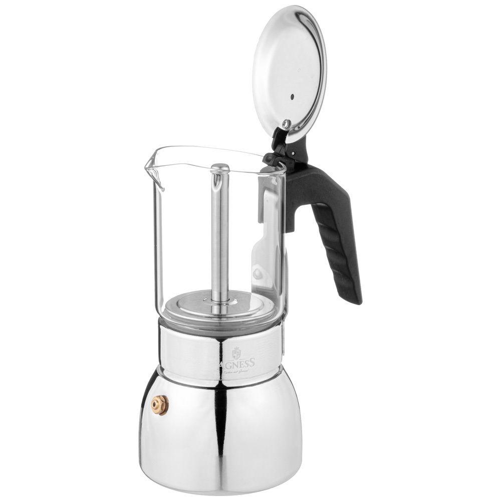 КОФЕВАРКА ГЕЙЗЕРНАЯ "VERRE", 200 МЛ НА 4 ЧАШКИ, ЖАРОСТОЙКОЕ БОРОСИЛИКАТНОЕ СТЕКЛО