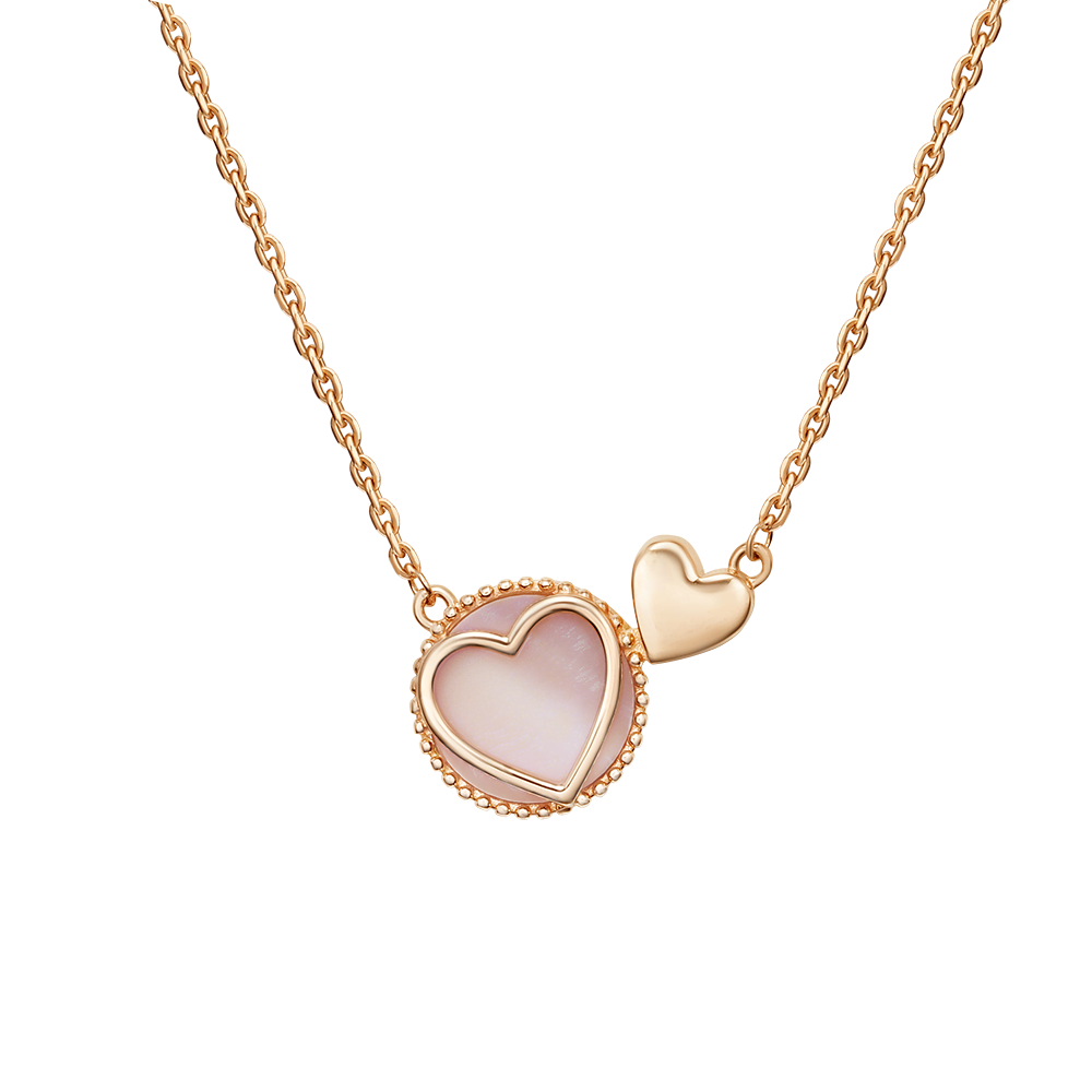 Колье «Первая любовь» из красного золота с перламутром