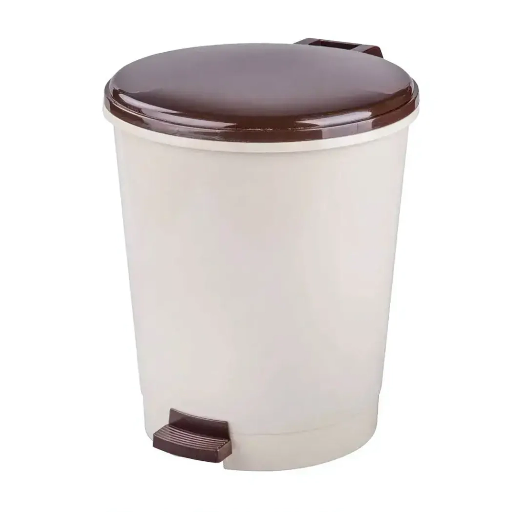 Ведро с педалью 12л (слоновая кость)