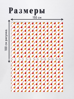 Оксфорд с принтом 3 метра №2 240 D
