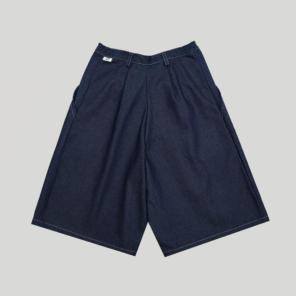 Baggy Bermuda Shorts Denim Dark-Blue