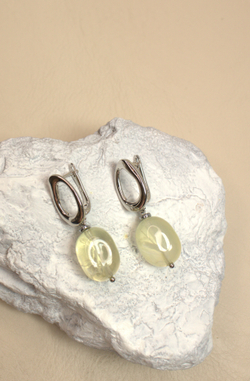 Серьги с лимонным топазом "Лимонное сияние"