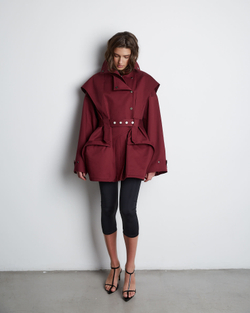 Тренч на молнии из хлопка Берберри бордо