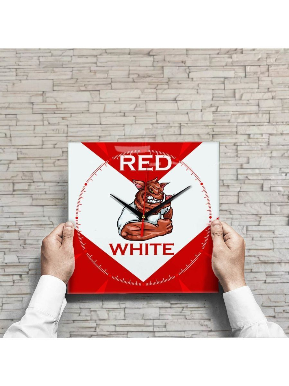 Настенные часы Red and White Спартак Декор для дома, подарок