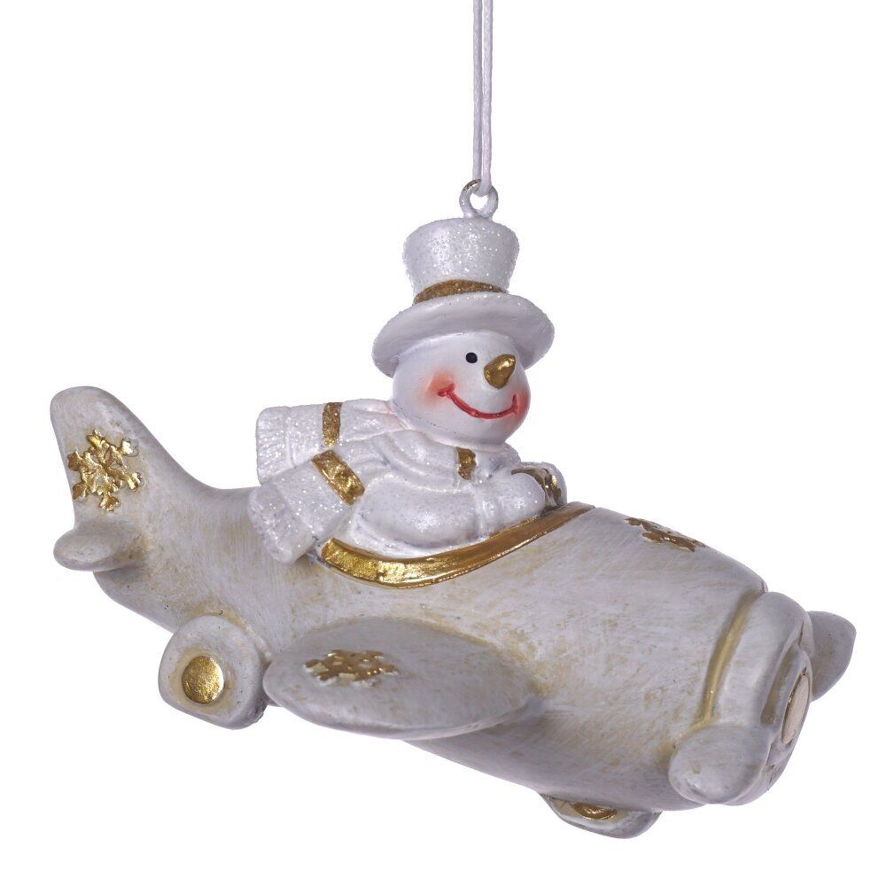 GAEM Фигурка декоративная подвесная "Снеговик/Дед Мороз", L10 W8,5 H7 см, 2в.