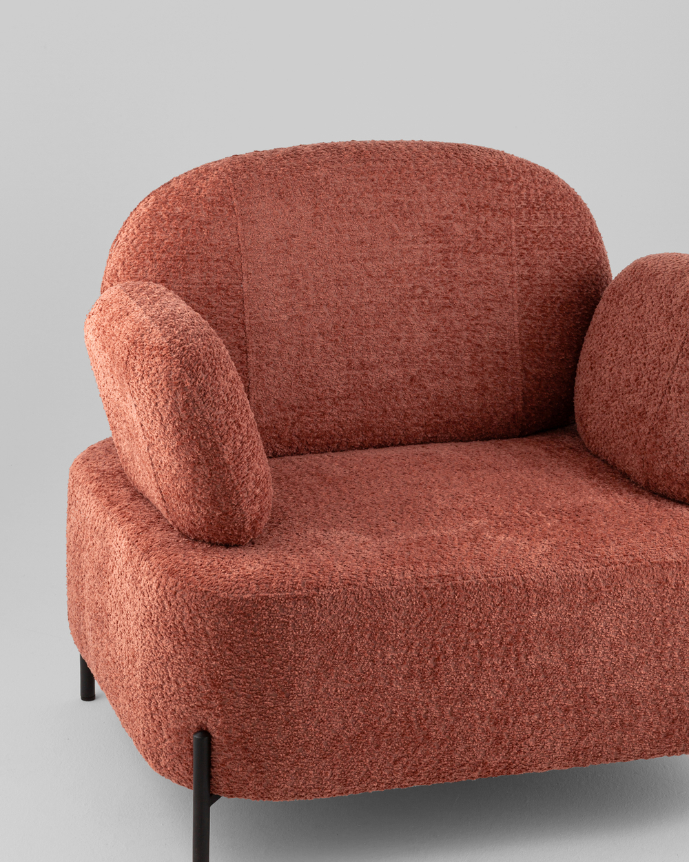 Кресло Кэнди ткань букле коралловый