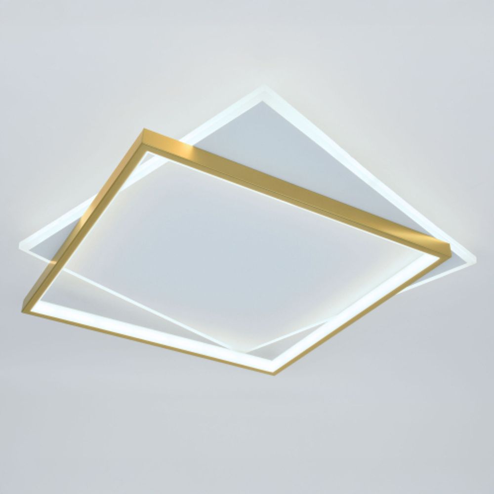 Светильник потолочный светодиодный ЭРА Модерн Lima CLL-1-82 3K-6,5K RC WH+GD с ДУ белый-золото