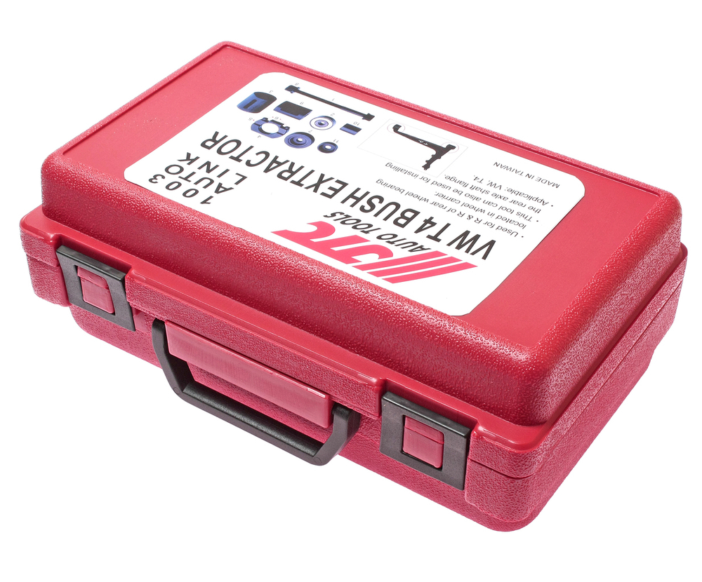 JTC-1003 - Приспособление для снятия и установки сайлентблоков рычагов передней подвески (VW Т4) комплект JTC - Комплектация

Силовой винт;
Оправка универсальная;
Оправка универсальная;
Фиксатор для запрессовки;
Фиксатор для запрессовки;
Винты для фиксаторов #4 и #5 – 2 шт.;
Оправка для запрессовки;
Гайка;
Оправка универсальная;
Оправка для выпрессовки;
Оправка для выпрессовки.


Описание

Предназначен для снятия и установки сайлентблоков рычагов передней подвески автомобиля.
Также может использоваться для установки фланца передней полуоси.


Применение

Volkswagen T4.