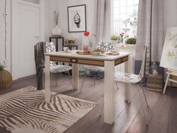 Стол обеденный раскладной "Гермес 1" (дуб млечный/венге), ЛДСП 16 мм, Мебельсон, г. Ижевск