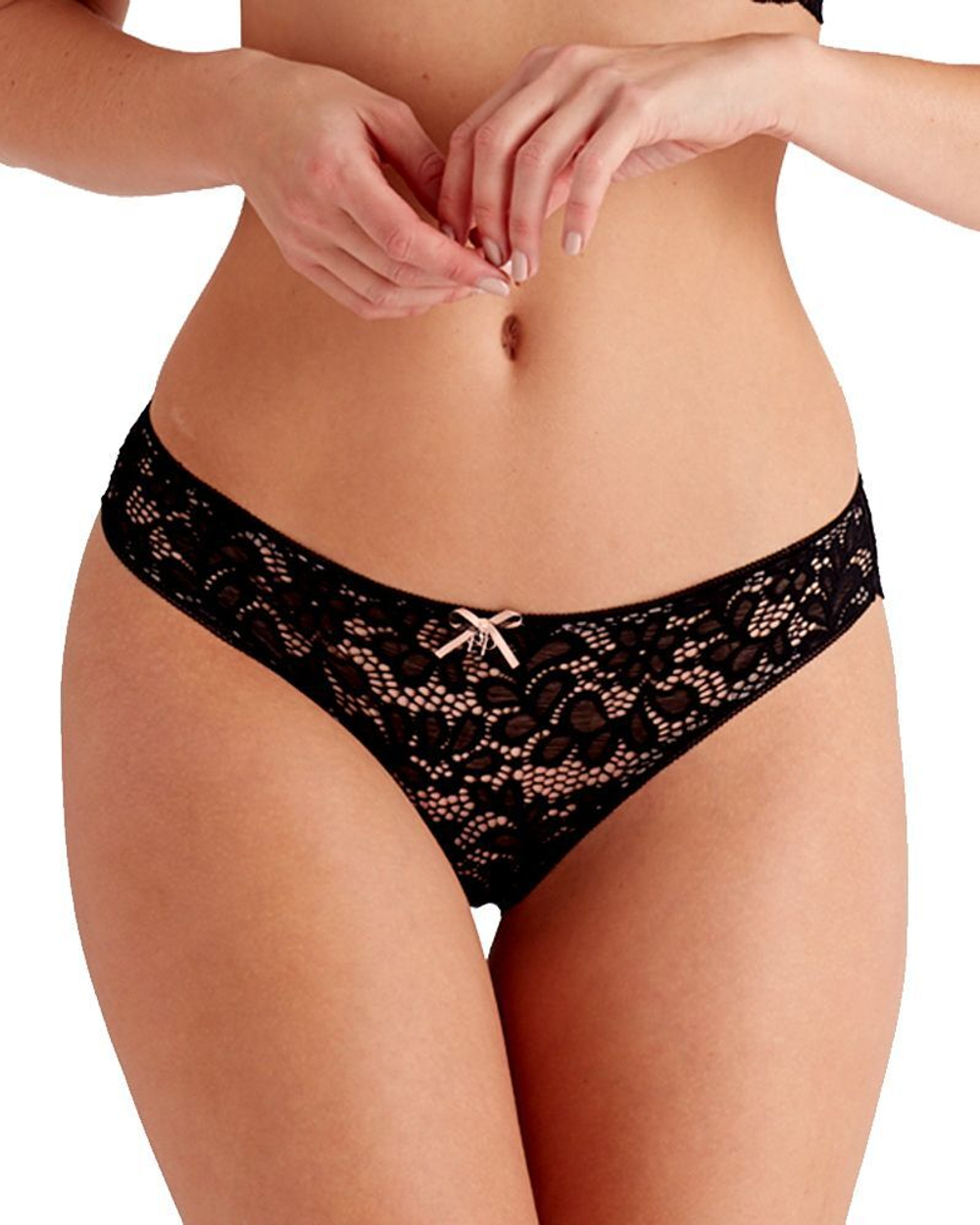 Кружевные трусики-бразилиана Amy (Размер: S) (Цвет: синий)