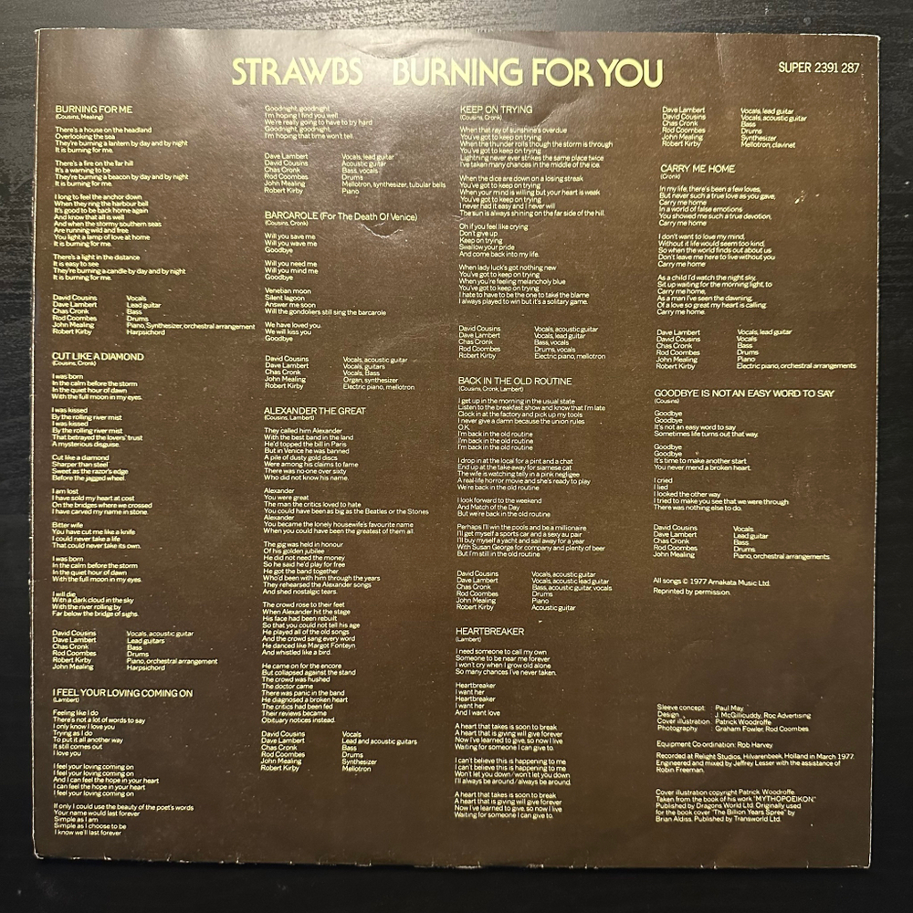 Strawbs - Burning For You (Англия 1977г.)