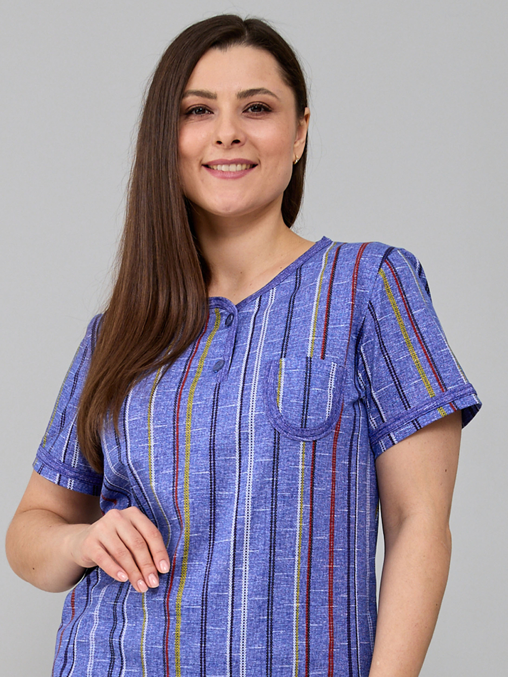 Пижама с бриджами КД-61/рогожкавасилек-цепочка